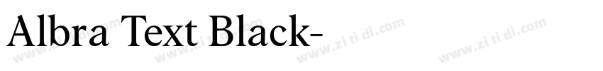 Albra Text Black字体转换